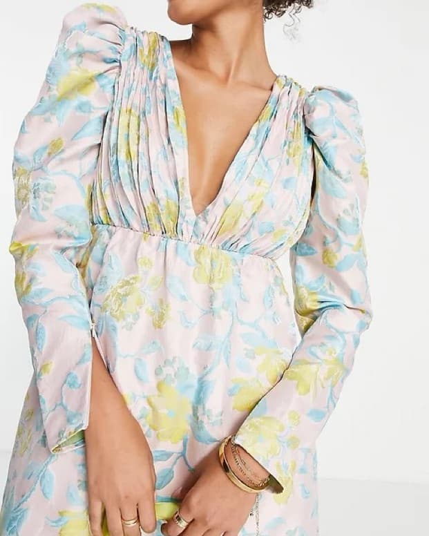 ASOS Edition Floral Jacquard Midi Dress - Image 3