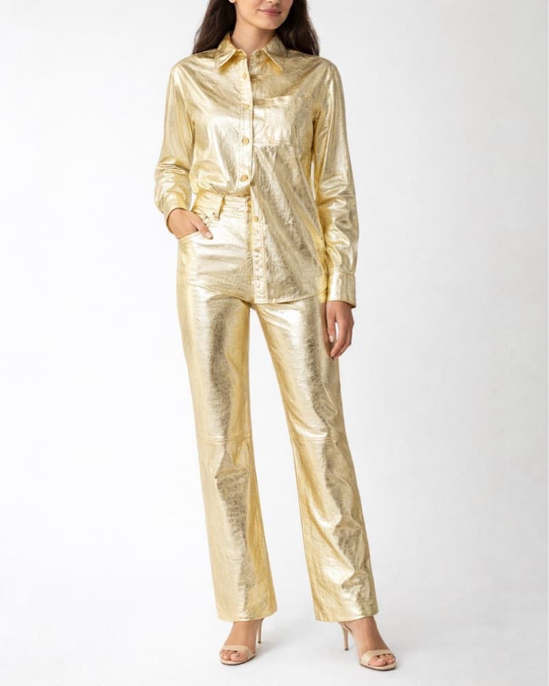 $2,000 Zadig & Voltaire Gold Pants Set  - Image 1