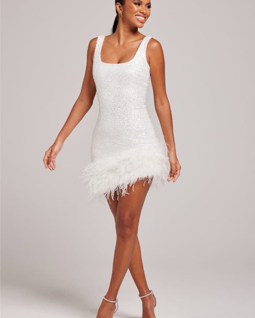 Nadine Merabi Evie White Dress - Image 1