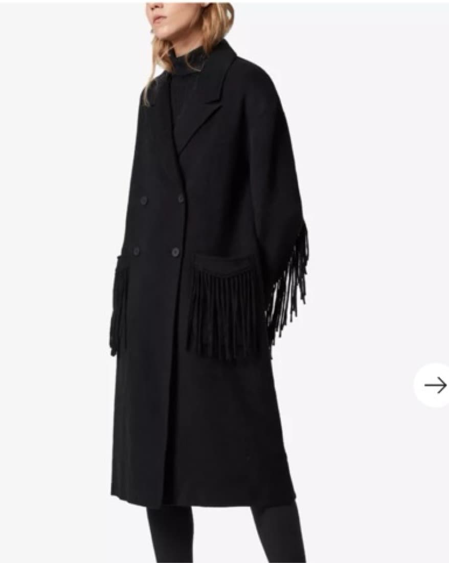 All Saints Freya Fringe Coat - Image 4