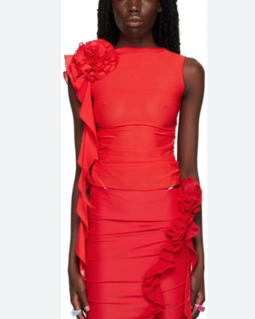 Fanci Club Bloody Groom Top - Red - Image 2