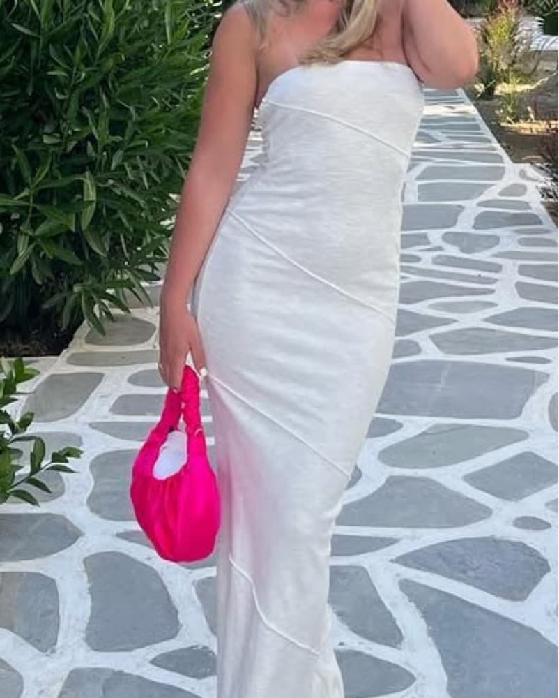 Princess Polly StraplessWhite Midi Dress - Image 2