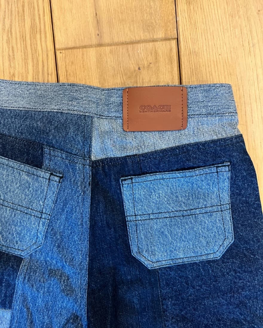 Coach Patchwork Wide Leg Jeans - Image 4