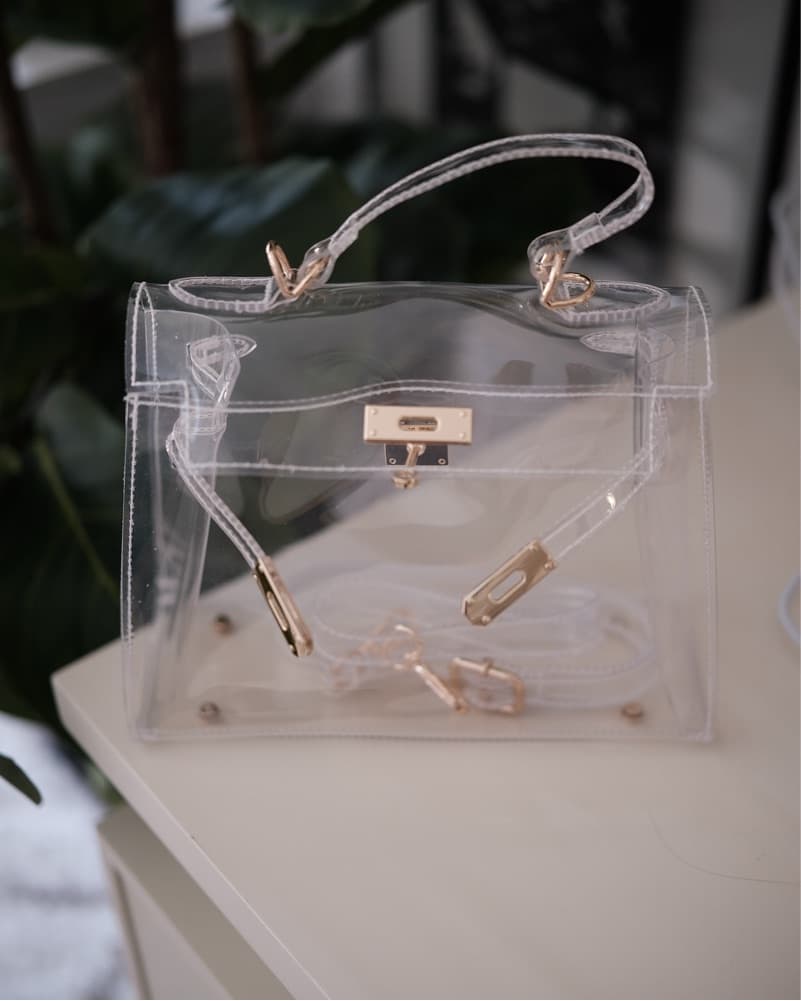 Clear Hermes Kelly/ Birkin Style Purse  - Image 3