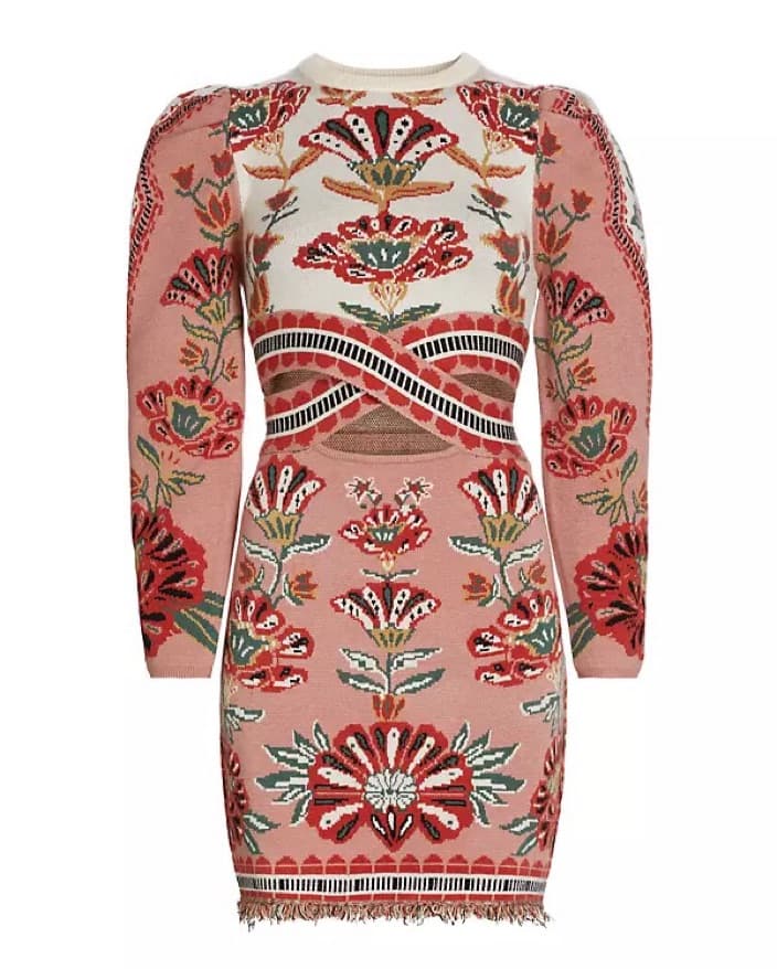 Vibrant Floral Embroidered Mini Dress - Image 3