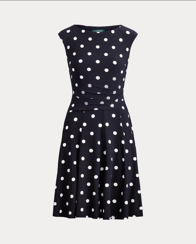 Polka-Dot Jersey Dress - Image 1