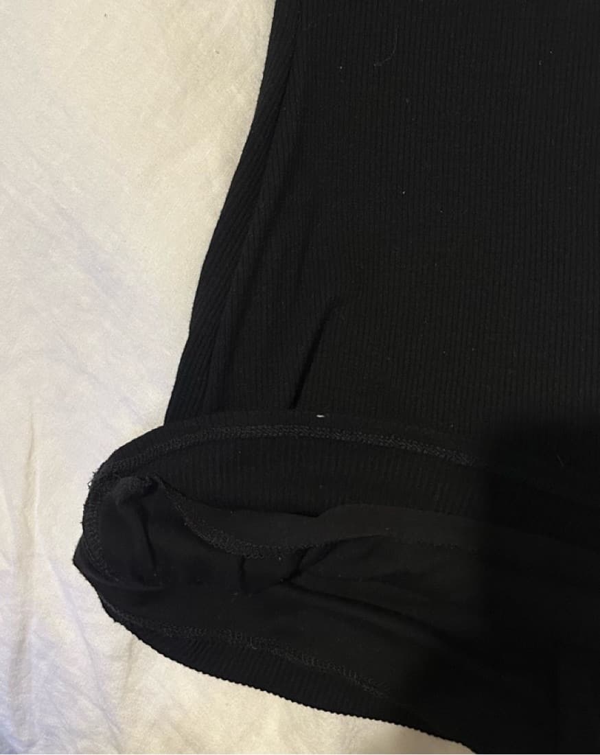 Fitted Black Slip Dress - Image 2