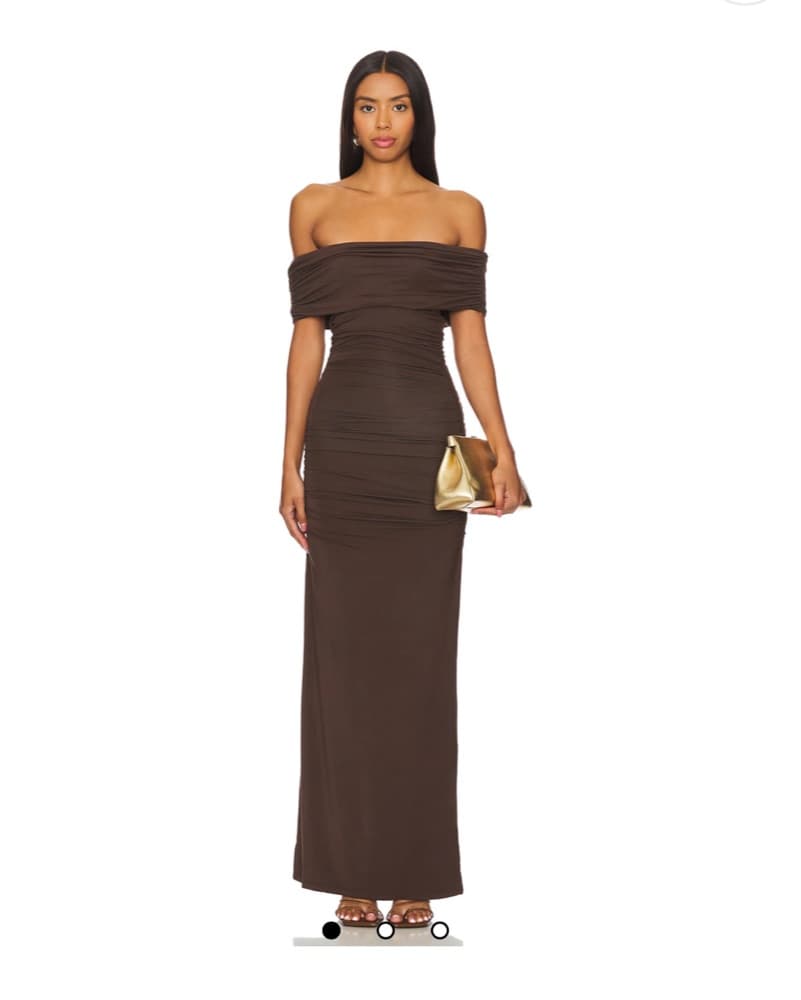 Revolve Maxi Dress: Espresso Brown - Image 1