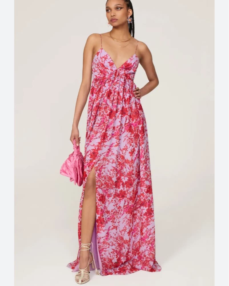 Sachin & Babi Jessica Gown Amaranths Spray Final Sale - Image 1