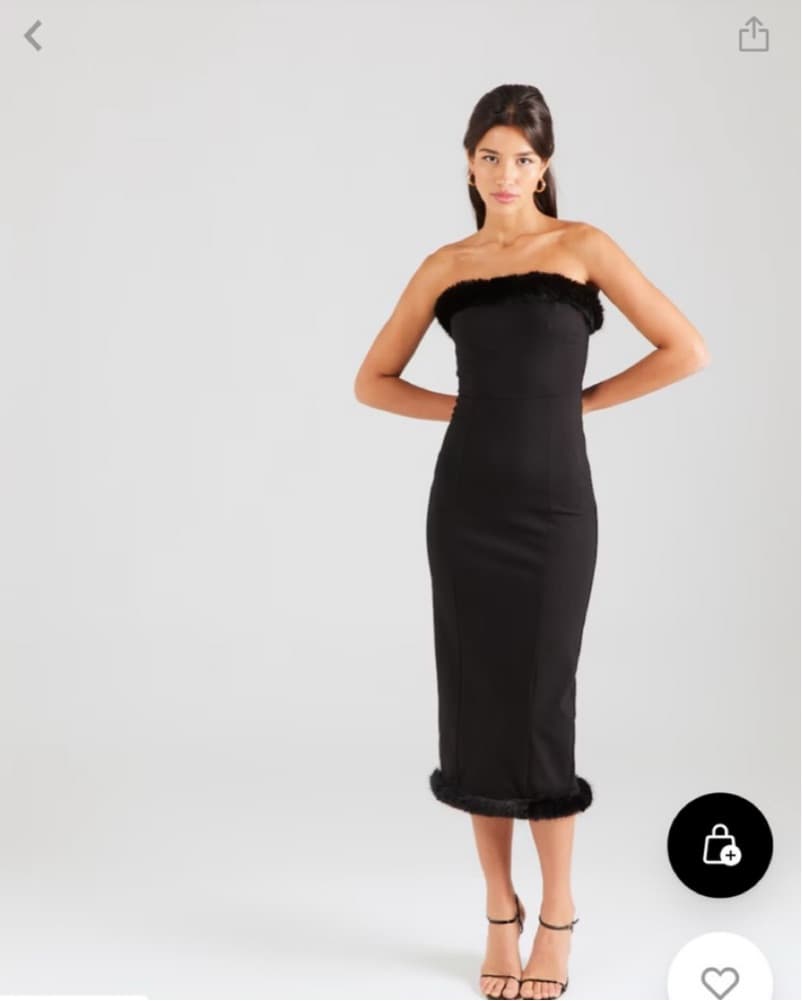 About You Faux Fur Strapless Dress - Image 1