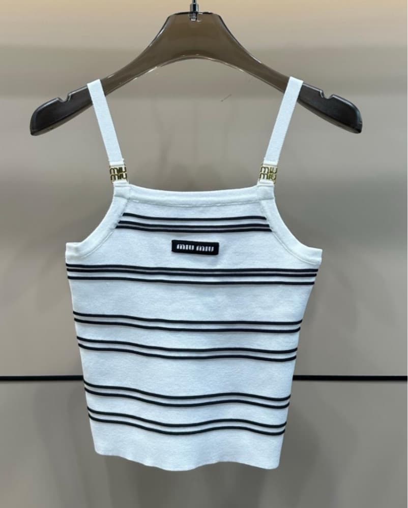 Miu Miu Striped Tank  - Image 1
