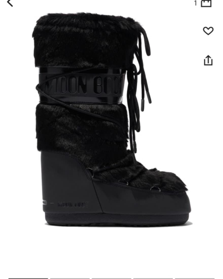 Icon Moon Boot Black Faux Fur - Image 1
