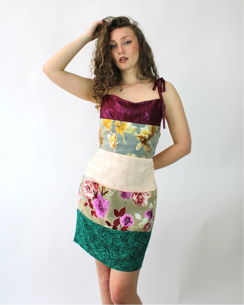 Floral Patchwork Dress - Image 3