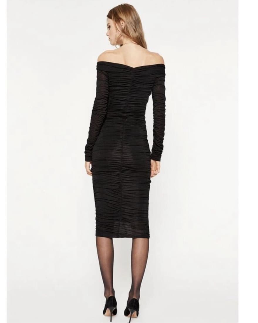 Bardot Ruched Off Shoulder Dress - Image 2