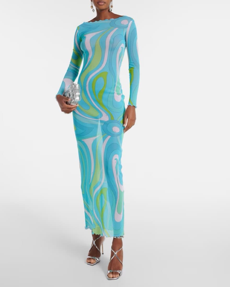 Pucci Long Mesh Dress - Image 1