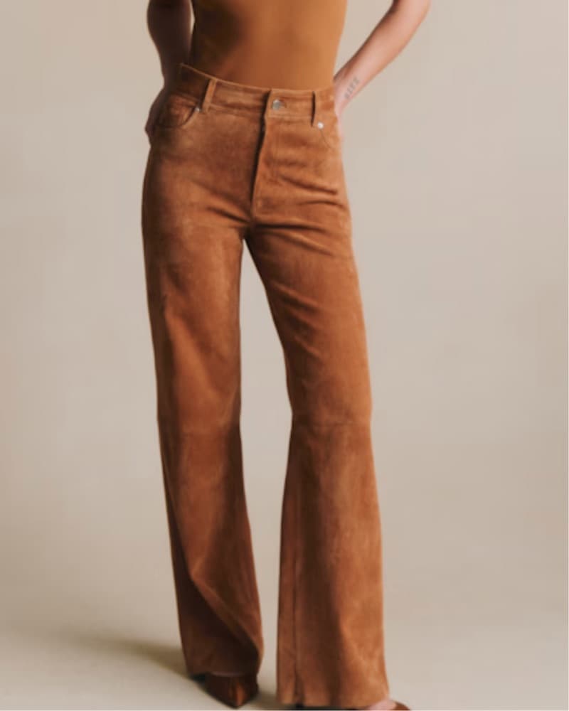 Sezane New 70s Trouser Suede - Image 5