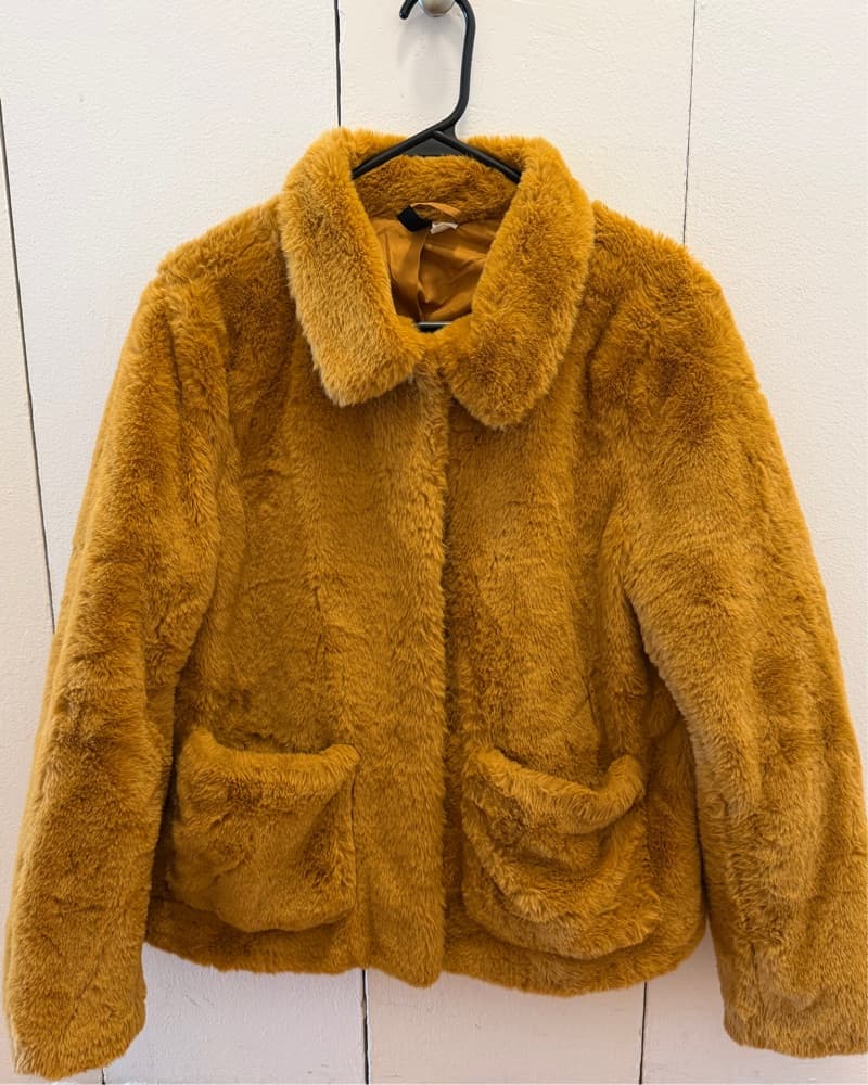 Yellow Fur jacket - Image 2
