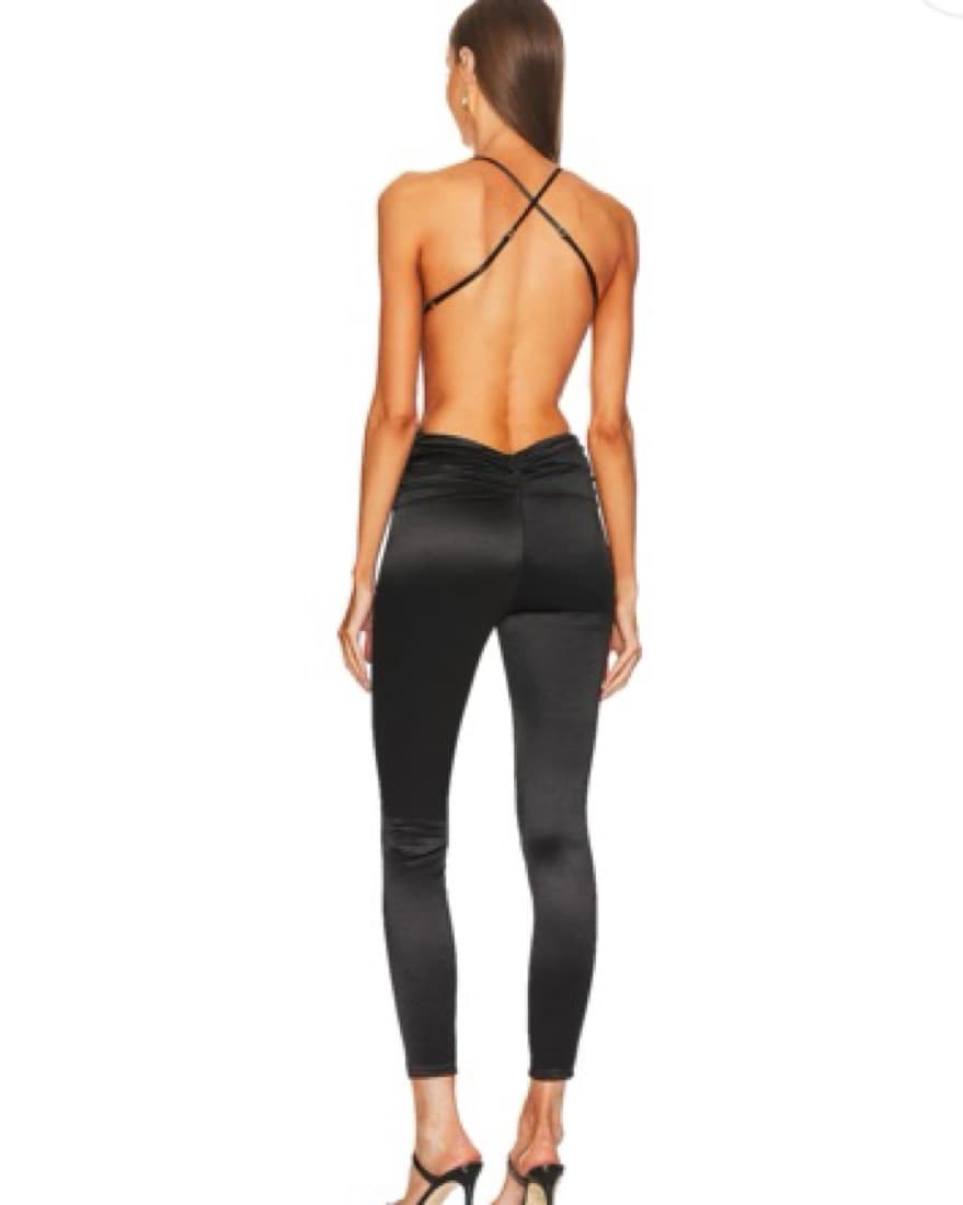 X REVOLVE ZLATA JUMPSUIT IN BLACK - Image 2