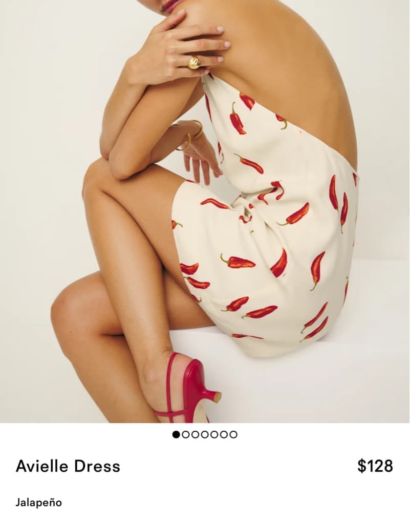 Reformation Avielle Dress In Jalapeño - Image 3