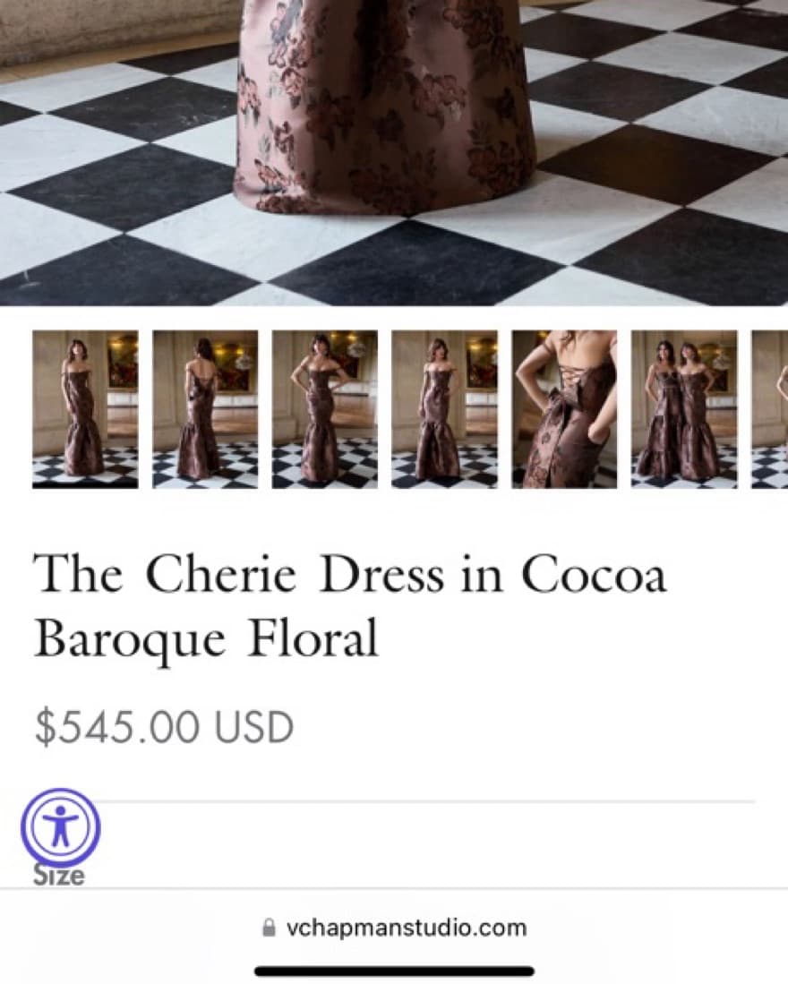 V Chapman The Cherie Dress in Cocoa Baro - Image 2