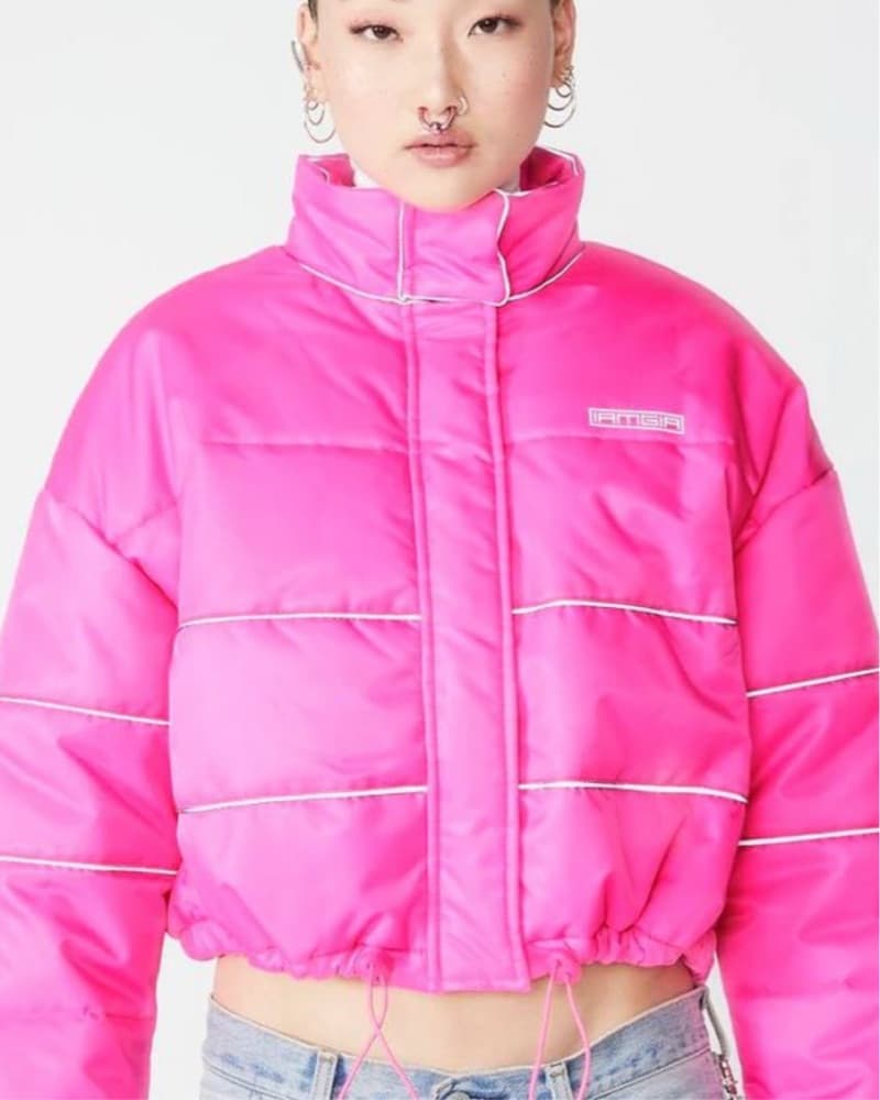 Eye-Catching Pink Puffer Jacket - Image 2