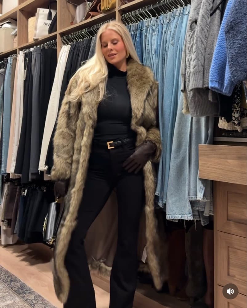 Faux Fur Coat - Image 1