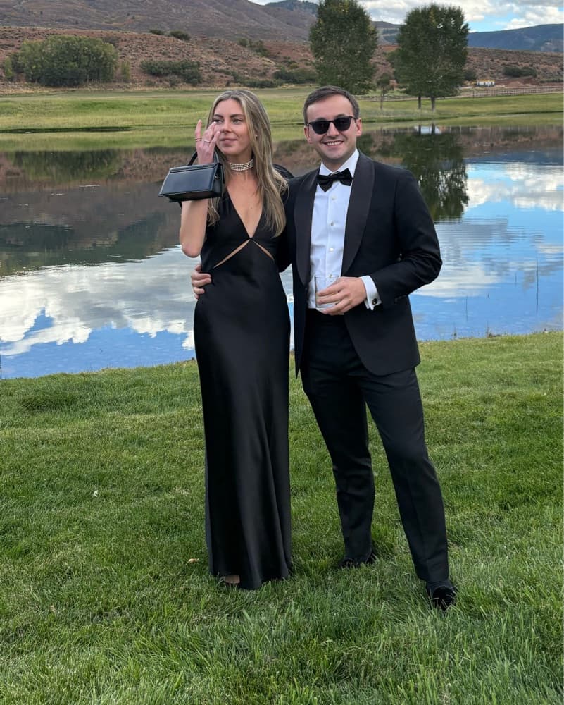 Elegant Black Silk Gown - Image 2