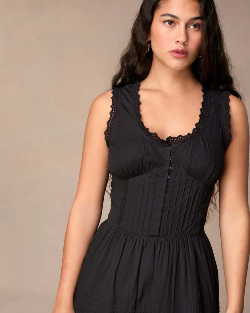 Rouje Roselene Black Milkmaid Dress - Image 2