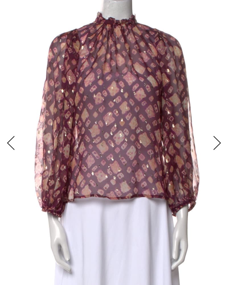 Ulla Johnson Purple Silk Top - Image 1