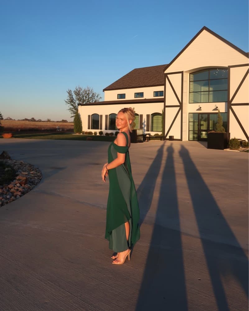 Emerald Green Maxi Dress - Image 1