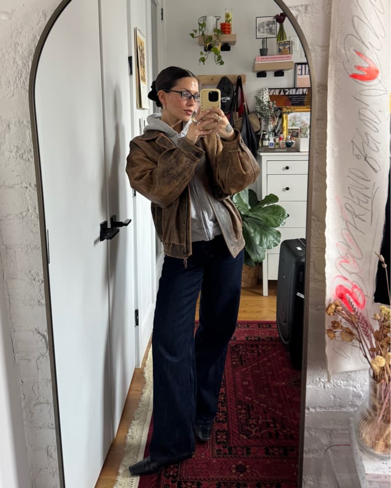 Source Unknown Brown Leather Jacket  - Image 2