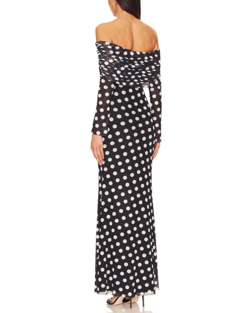 Thelma Dress in Diagonal Dot - Image 3
