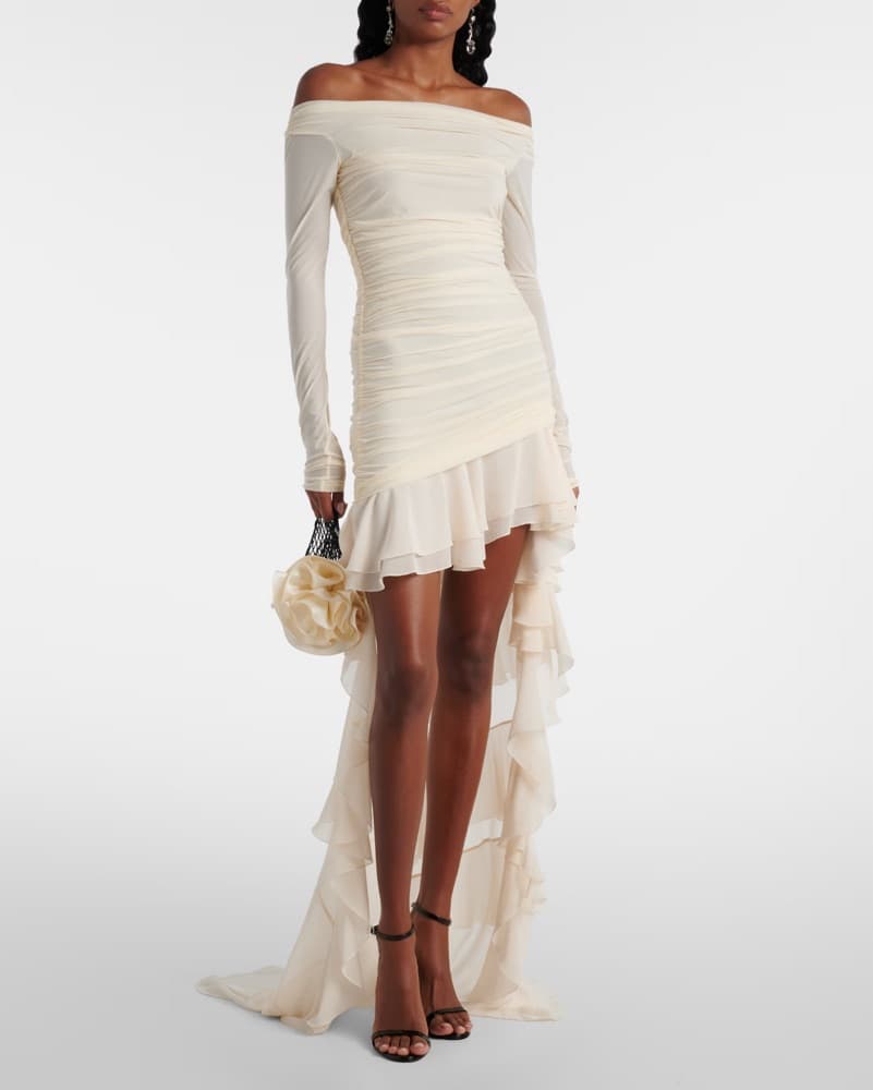 Blumarine White Ruffle Dress - Image 1