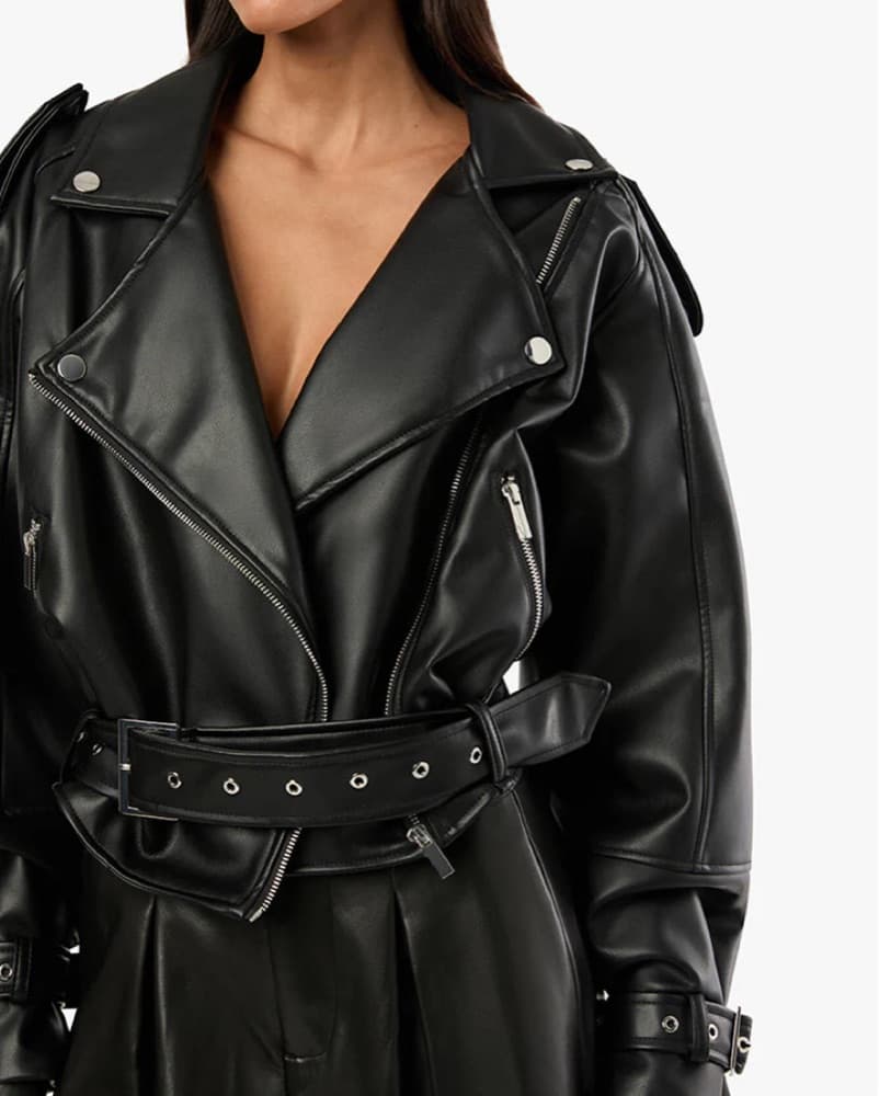 WeWoreWhat Cropped Leather Jacket *NEW* - Image 1