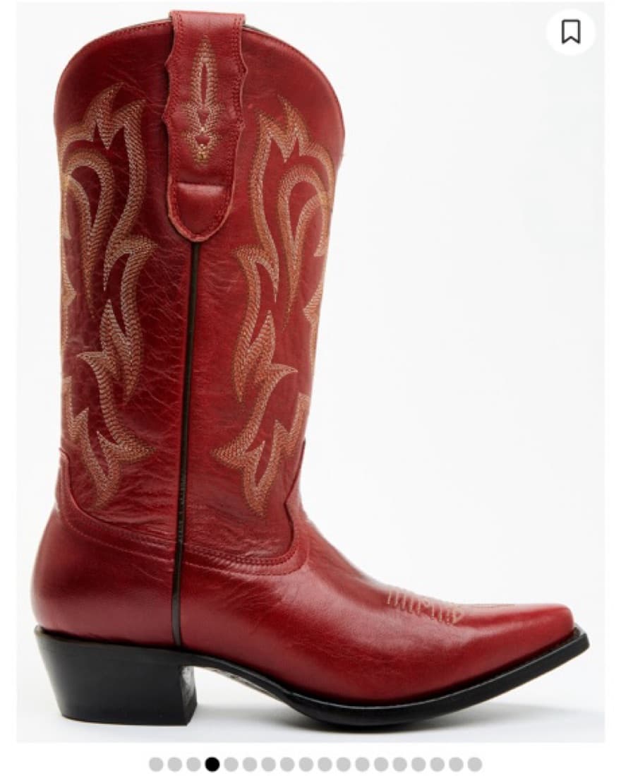 Authentic Red Western Cowboy Boot - Image 3