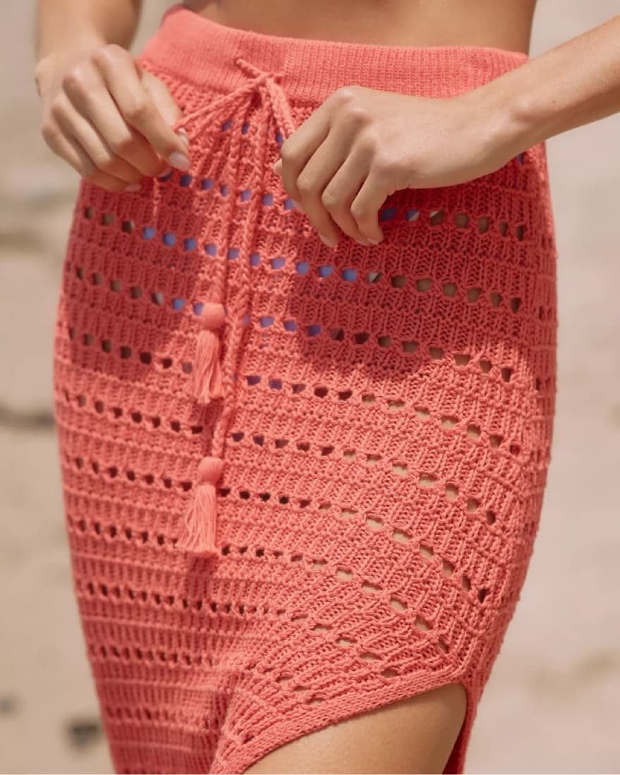 LSPACE Sweetest Thing Crochet Maxi Skirt - Image 3
