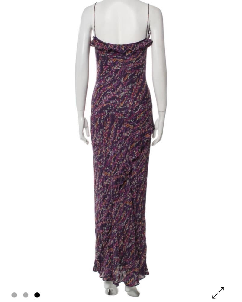 Vintage DVF Floral Long Silk Dressi - Image 5