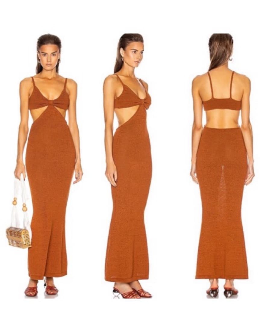 Cult Gaia Serita Dress Rust XS - Image 3