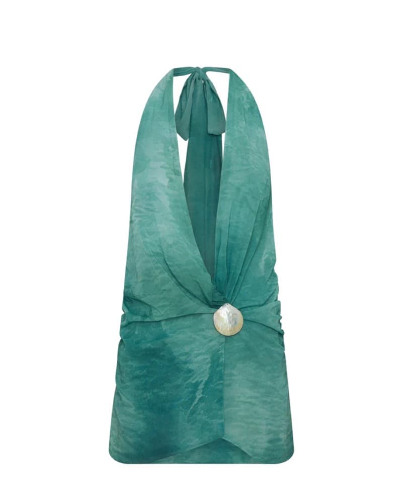 Seashell Blue Mini Dress - Image 3