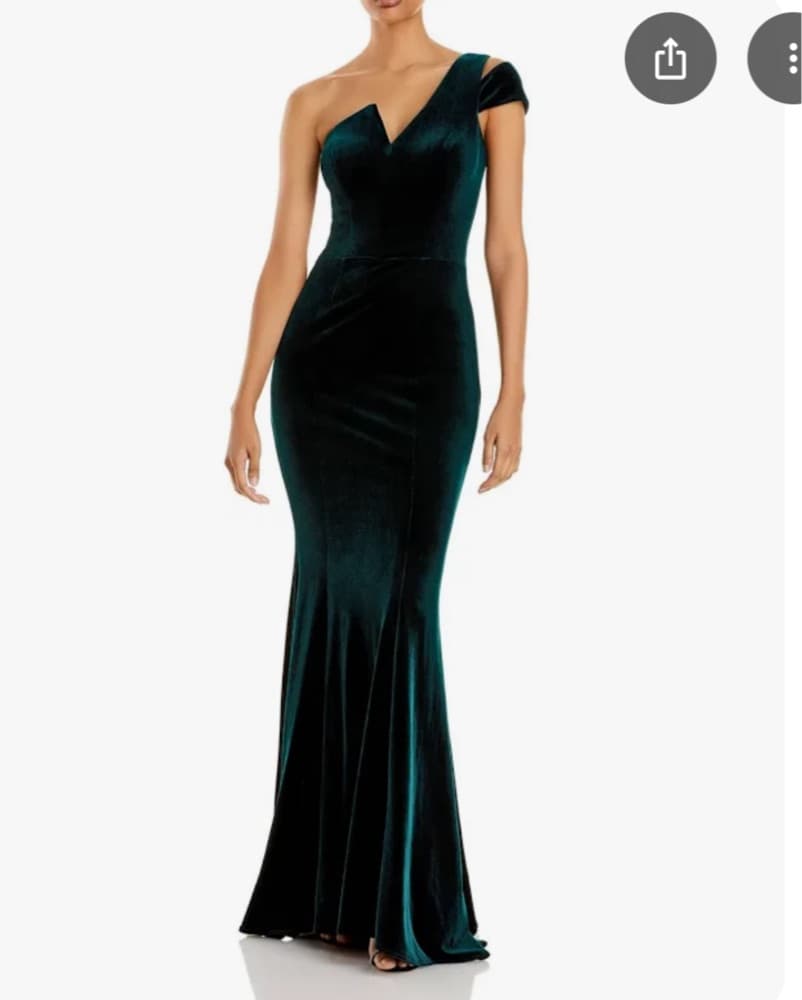 Hunter Green Velvet Gown - Image 1