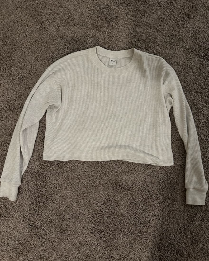 Tna Aritzia Waffle Crew Boxy Longsleeve - Image 5