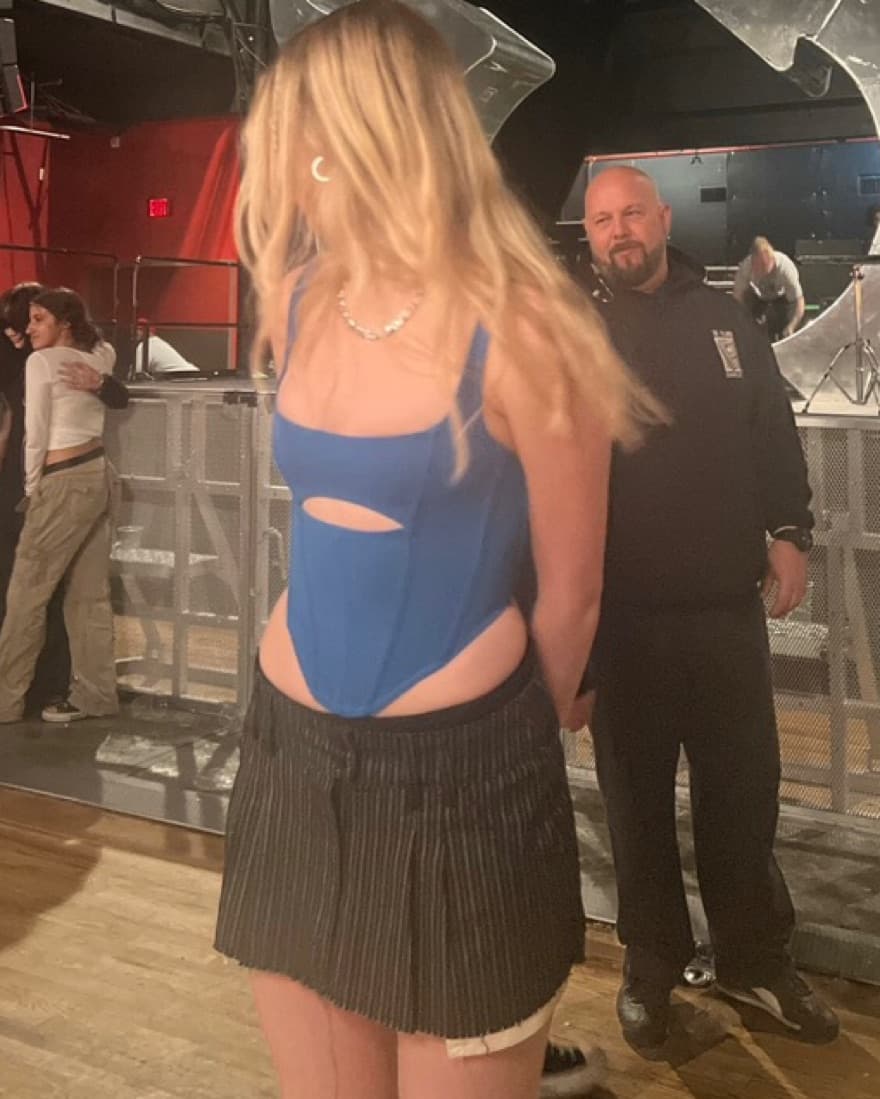 Pinstripe Mini Skirt - Image 2
