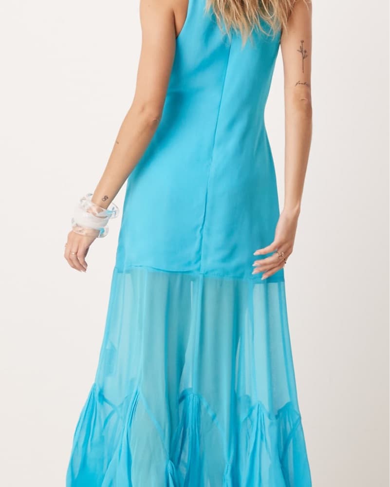 Stunning Turquoise Maxi Dress - Image 2