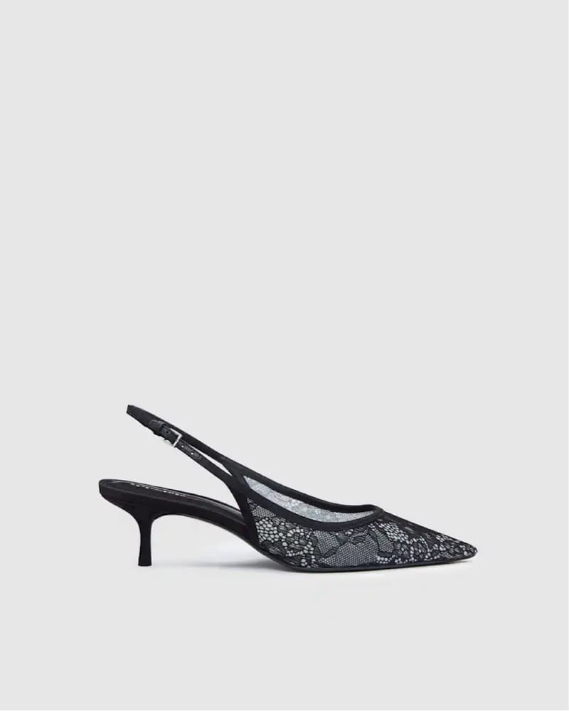 Reformation Lace Kitten Heels - Image 1