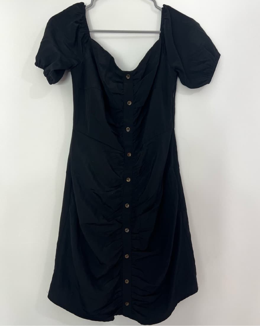 Black Walter Baker Woven Mini Dress  - Image 5