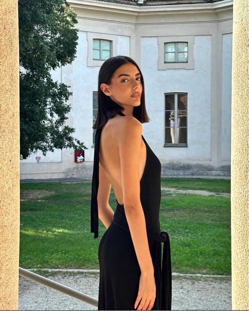 Black Halter Backless Maxi Dress - Image 6