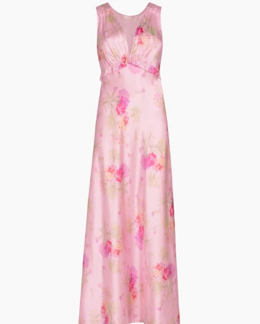 LoveShackFancy Suniva Silk Slip Dress - Image 3
