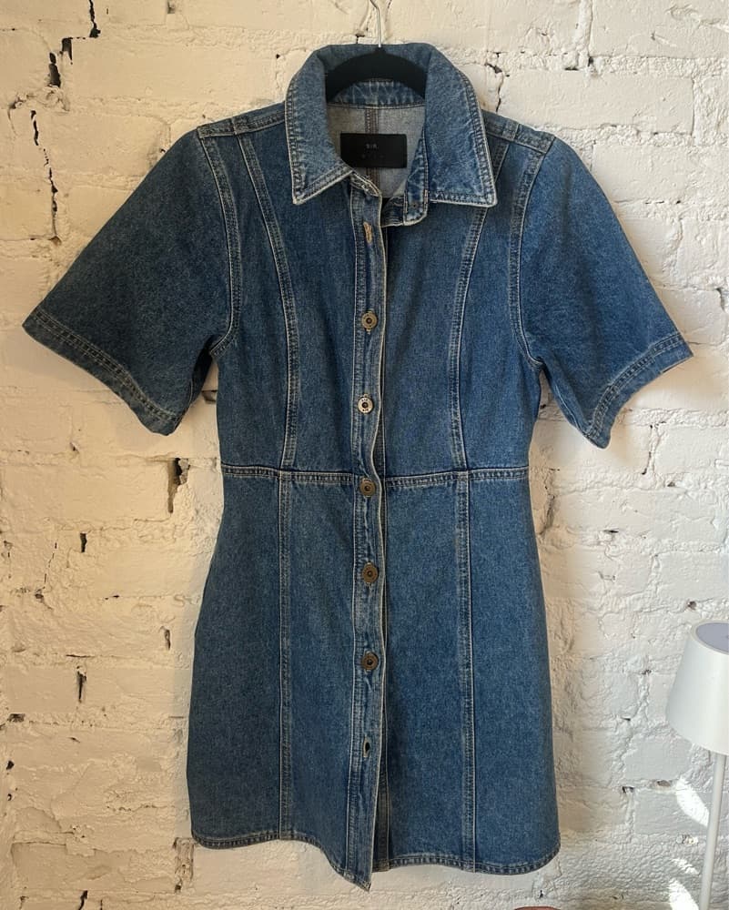 SIR The Label Denim Mini Dress - Image 3