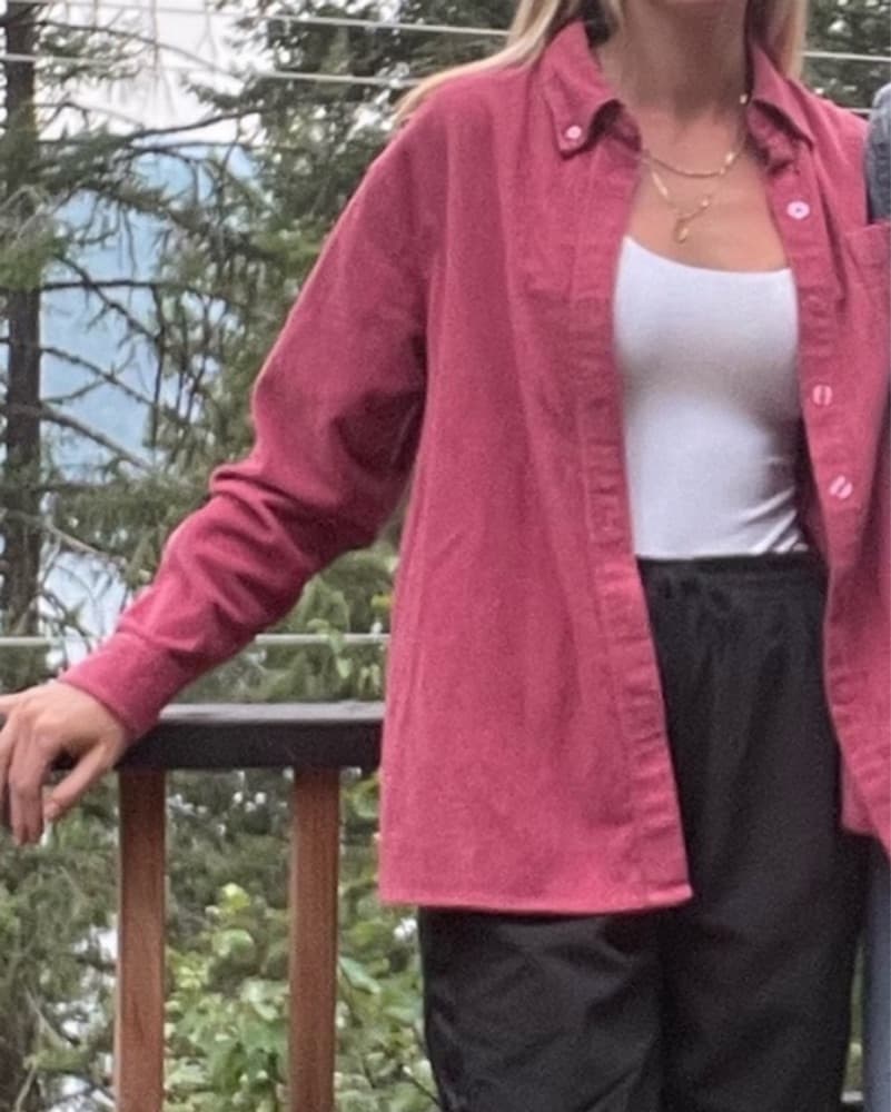 Pink Corduroy Button Down   - Image 3