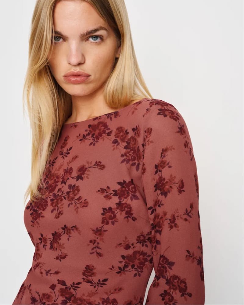 Luxurious Floral Midi Dress - Image 3